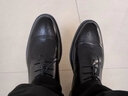奥康男鞋男士布洛克内增高皮鞋男大码商务增高男皮鞋结婚新郎 黑色平底 43 实拍图