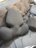 齐选车载按摩器主驾驶座背部腰靠垫颈椎电动汽车头枕腰靠套装专用礼品 太空灰 【蝶翼按摩款-头枕腰靠套装】 实拍图