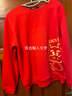 真维斯（Jeanswest）红色卫衣男女款秋冬季休闲宽松上衣马年本命年衣服过新年会定制款 加绒 红色 纯色 L 【推荐120-130斤】 实拍图
