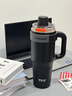 cica车载保温杯tkk超大容量男士陶瓷内胆冰霸杯保冷运动水杯壶子 夜澜黑 1200ml【送冰格+茶仓】 实拍图
