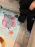LATE TIME儿童棉拖鞋秋冬女童室内静音防水防滑棉拖鞋家居亲子宝宝鲨鱼棉鞋 雾霾蓝 40-41 【标准码】 实拍图