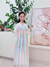 欧育儿童汉服女童夏季装女孩生日礼物国风古装唐装连衣裙中国风演出服 B2170云清 150 【建议身高140-150cm】 实拍图