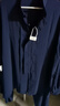 山人运动太极服男春夏季新款高端品牌练功服套装飘逸短袖太极拳练功服女士 藏青-长袖套装 XL 实拍图