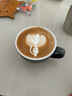 器物集 加厚拉花咖啡杯套装欧式300ml陶瓷美式拿铁杯意式浓缩卡布奇诺杯 哑光灰300ML咖啡杯碟 实拍图