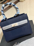 CLEVER & KETCH轻奢包包女包2023时尚妈妈包手提包单肩包斜挎包女神节礼物送老婆 蓝色 实拍图