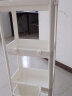 唐易浴室置物架厨房洗手间多层收纳架厕所卫生间神器落地式塑料储物架 白色四层（带收纳篮）+移动滑轮 实拍图