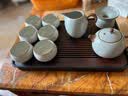 唐丰（TANGFENG）汝窑茶具套装家用轻奢高端陶瓷功夫茶杯开片可养泡茶器全套带茶盘 千川+米黄西施壶9头宇辉同行同款 实拍图