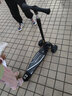 炫风达人 滑板车儿童5-6-10-12岁中大童踏板车折叠小孩三轮代步溜溜滑滑车 XF-X2黑灰色【豪华特大款】 实拍图