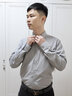 红豆【轻云衬衫】免烫长袖衬衫男含桑蚕丝莫代尔弹力凉感纯色衬衫 S3薄荷灰【免烫+桑蚕丝莫代尔】 40 【建议130-145斤】 实拍图