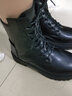 轩途诗马丁靴女加绒冬季系带英伦风短靴女厚底潮网红机车靴休闲女靴子 F06黑色加绒 37 实拍图