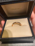 萧邦（Chopard）小冰块18K玫瑰金窄版单钻情侣戒指新年礼物 实拍图
