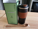 格律（GELU） 咖啡杯便携保温杯不锈钢提手杯喷陶内胆水杯随手杯办公室杯子 绅士黑-500ml 实拍图