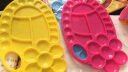 芬尚 儿童彩色颜料盘 幼儿园美术绘画调色盘可装水粉水彩颜料 红白24*14.5cm（两个装） 实拍图