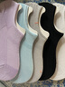 松山棉店抑菌消臭短筒休闲袜子男女5双装防脱透气浅口隐形情侣棉质袜舒适 女短筒-白+浅绿+粉+浅紫+黑 5双 均码 女士：推荐35-39码 实拍图