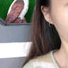 美芙尼 S925银男女士耳环 潮人时尚个性百搭圆形小耳圈银耳圈 情侣韩版学生简约耳扣 大号耳环 直径2.0cm 一对 实拍图