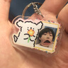 妃奇定制亚克力钥匙扣链diy创意个性照片订做挂件立牌动漫卡通二次元 5cm定制 实拍图