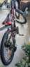 EG7山地自行车成人学生变速越野单车双减震赛车26寸青少年男女 尊享-黑红色【辐条轮-铝合金】 24寸30速 实拍图