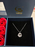 中国黄金蓝桉与鸟银项链女生轻奢托帕石吊坠生日礼物女友老婆纪念日 蓝桉与鸟项链【京速达】 实拍图