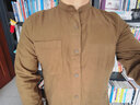 无印良品（MUJI）男式 法兰绒立领衬衫 长袖休闲百搭衬衣男士外套纯棉全棉ACA75C1A 棕色 XL （180/104A） 实拍图