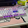 本手机械键盘有线键鼠套装 紫色键盘鼠标猫耳朵耳机三件套 背光可爱男女生办公台式电脑笔记本电竞游戏 紫白-混光茶轴两件套【键盘+鼠标】 实拍图