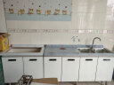 贝柚橱柜不锈钢家用厨柜组装灶台一体厨房经济型简易水槽柜组 160cm双盆-右 实拍图