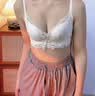 KJ大胸显小内衣女收副乳防下垂无钢圈文胸薄款无钢圈调整型胸罩套装 奶白色【单文胸】 75A BC=34ABC 实拍图