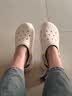 斯凯奇（Skechers）女鞋洞洞鞋凉鞋增高厚底耐磨沙滩拖鞋小怪兽包头洞洞鞋111581 白色/多彩色/WMLT 40 实拍图