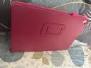 亖燚 苹果2021ipad保护套10.2皮套轻薄第九代全包8防摔9.7英寸air1支架mini6外壳 玫红色（保护套+钢化膜） 2021款iPad 10.2英寸（第九代） 实拍图