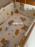 贝乐堡婴儿床床围栏宝宝儿童纯棉床品拼接床围软包防撞挡布可拆洗四面围 呼呼虎【四面围+床单】纯棉款 110*64cm 实拍图