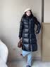 高梵黑金鹅绒服女王3.0八格收腰羽绒服女中长款冬厚外套 黑色 S 实拍图