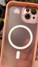 KEKLLE【肤感磁吸】适用iPhone14手机壳苹果14保护套磁吸无线充电磨砂防摔镜头全包软边保护套 樱花粉 实拍图