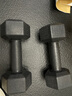HOOB 新品固定环保包胶六角哑铃男女家用健身器材kg 黑色2斤*2只（1kg*2只） 实拍图