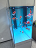 汉霸超白玻璃鱼缸 生态底滤循环系统 鱼缸客厅 家用智能懒人 水族箱 银+白 屏风款1.0米长x40cm宽x75cm+80cm高 实拍图