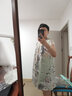 杭城印象新品100%桑蚕丝睡裙女士夏季真丝睡衣女短袖大码薄款丝绸家居服女 清新郁金香 均码 （90-168斤） 实拍图
