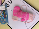 汪汪队立大功儿童加绒手套男童秋冬季小孩保暖手指套女宝宝可爱毛线手套 粉色天天-挂绳加绒款（2-5岁） 实拍图