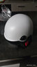 踏燕电动车头盔四季通用电瓶车头盔灰男安全帽女士款哈雷镜片半盔 318-白色升级3C 实拍图