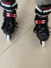 米高轮滑鞋成人直排轮溜冰鞋旱冰鞋花式男女PU耐磨轮可拆卸内胆HRX 黑白色单鞋 37 实拍图