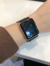 istrap苹果手表表带真皮适用apple watchs9/s8/7/6/5/SE男ultra女iwatch 栗棕白线丨银色配件 38MM 实拍图