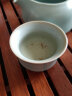 凝雅 汝窑茶杯单杯开片可养 冰裂纹汝瓷创意主人杯陶瓷品茗杯茶盏茶碗 凝雅竹节杯一个（天青约55ml） 实拍图