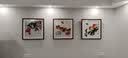 紫腾随轩齐白石装饰画新中式客厅背景墙面挂画卧室饭厅餐厅水墨虾壁画实木 柿子 60*60cm（有机玻璃）（默认红木色框） 实拍图