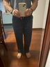 马登工装  仿天丝丹宁牛仔裤宽松垂感美式休闲长裤微弹直筒裤子男秋季 靛蓝色 S 实拍图
