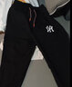 NODE SPORTS品牌联名休闲裤男秋冬季新款裤子潮流宽松运动束脚长裤子百搭 黑色(B) XL （建议117-132斤） 实拍图