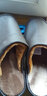 范米尼头层牛皮真皮棉拖鞋秋冬男士女情侣室内居家拖鞋老人保暖防滑家居 618【棕色】显瘦版 41-42 码【28】内长26厘米 实拍图