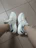 鸿星尔克（ERKE）休闲鞋女鞋2026秋冬季新款透气网面跑鞋百搭简约运动鞋百搭运动鞋 微晶白/烟雾蓝 38 实拍图