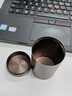 京适茶叶罐小茶罐便携密封罐旅行专用金属铝合金高档储存罐茶叶盒空盒 咖啡褐【中号短款】 140ml 实拍图