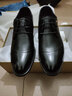 七匹狼男鞋商务男士休闲皮鞋夏季新款正装鞋男士皮鞋西装鞋通勤德比鞋 黑色 39 实拍图