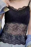 略辰新款文胸性感【85-160斤】蝴蝶蕾丝美背小吊带背心女外穿抹胸夏薄 黑色 【蝴蝶款】 均码 可穿86-130斤 实拍图