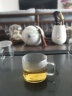 绿珠lvzhu 150ml玻璃茶杯功夫花茶杯子 加厚耐热办公品茗茶具杯套装（两只装）C003 实拍图