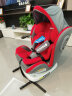 Heekin德国 儿童安全座椅汽车用0-4-12岁婴儿宝宝360度旋转ISOFIX硬接口 尊享红(遮阳棚+上拉带+侧保护) 实拍图