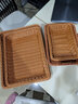 耐持仿藤编水果篮子面包蔬菜收纳筐方形陈列展示框家用客厅馒头馍托盘 四件套 实拍图